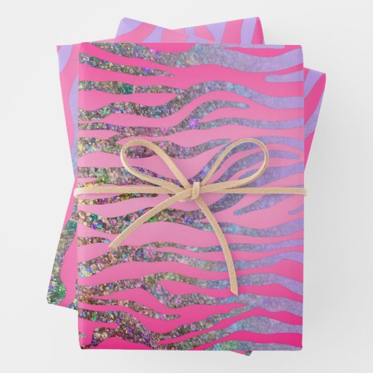 Halfroze tijgerafdrukken inpakpapier vel (In situ)