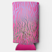 Halfroze tijgerafdrukken seltzer blikjeskoeler (Achterkant)