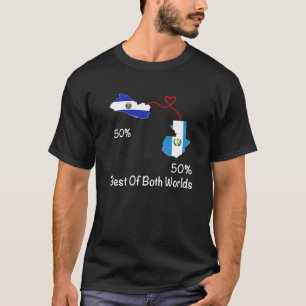 Halfsalvadoriaanse halve Guatemalteekse vlagkaart  T-shirt