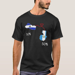 Halfsalvadoriaanse halve Guatemalteekse vlagkaart  T-shirt