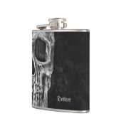 Halfschedelhoofd Gothic Cool Black and White Grung Heupfles (Links)