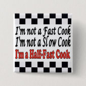 Halfsnelle cook vierkante button 5,1 cm (Voorkant)