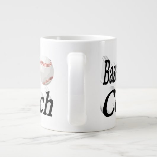 Halftekst Baseball Coach Grote Koffiekop (Achterkant)