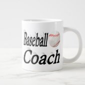 Halftekst Baseball Coach Grote Koffiekop (Rechts)
