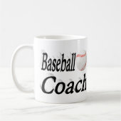 Halftekst Baseball Coach Koffiekoffie Mok (Links)