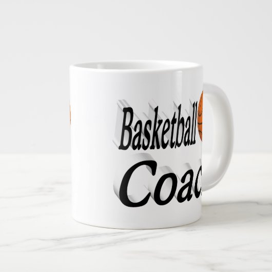 Halftekst Basketball Coach Grote Koffiekop (Voorkant rechts)