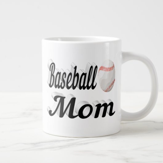 Halftekst van honkbal mam Giant Coffee Mok (Rechts)