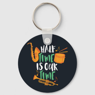 Halftijd is onze tijd grappige marshand sleutelhanger