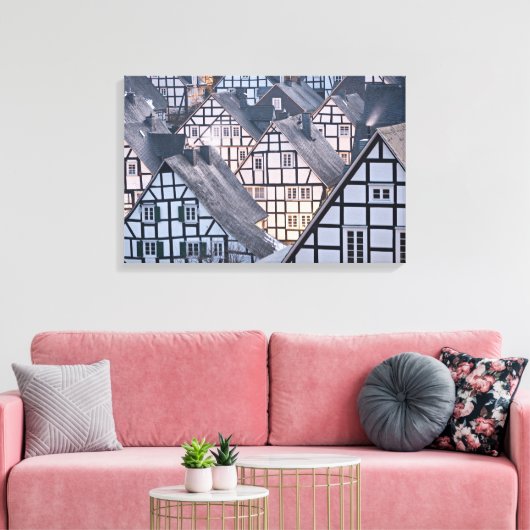 Halftijdwoningen in Freudenberg, Duitsland Canvas Afdruk (Insitu (Woonkamer))