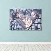 Halftijdwoningen in Freudenberg, Duitsland Canvas Afdruk (Insitu (Houten vloer))