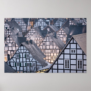 Halftijdwoningen in Freudenberg, Duitsland Poster