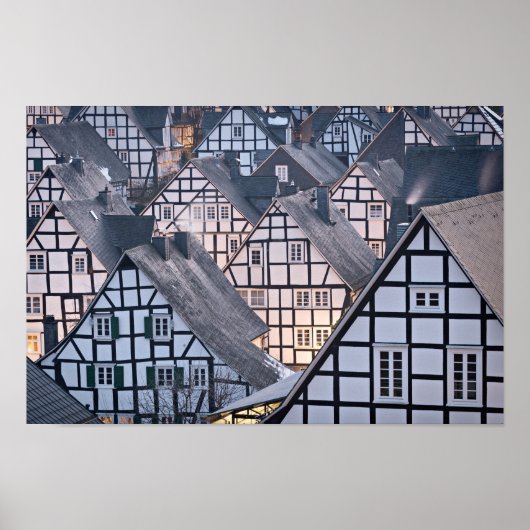 Halftijdwoningen in Freudenberg, Duitsland Poster (Voorkant)