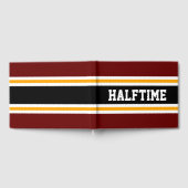 HALFTIME Athletic Bold Red Black Party Stripes Gastenboek (Volledig)