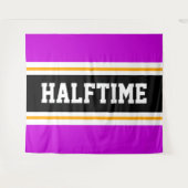 HALFTIME Athletic Bright Pink Yellow Black Stripes Wandkleed (Voorkant (horizontaal))