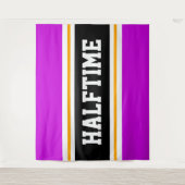 HALFTIME Athletic Bright Pink Yellow Black Stripes Wandkleed (Voorkant)