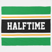 HALFTIME Helder Groen Zwart Wit Racing Stripes Fleece Deken (Voorkant (Horizontaal))