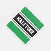 HALFTIME Helder Groen Zwart Wit Racing Stripes Servet (Hoek)