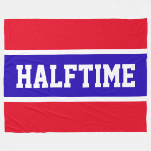 HALFTIME Helder Sportief Rood Wit Blauw Strepen Fleece Deken
