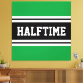 HALFTIME Kelly Groen Zwart Wit Racing Stripes Canvas Afdruk (Insitu (Woonkamer))