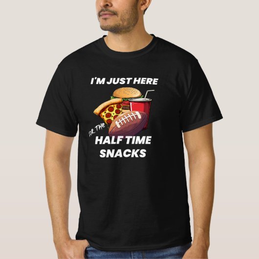 Halftime Snacks Football Fan T-shirt Design (Voorkant)
