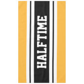 HALFTIME Sportief Helder Geel Zwart Wit Strepen Tafelkleed (Voorkant)