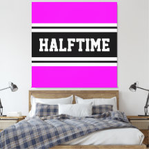 HALFTIME Tropisch Roze Zwart Wit Racing Stripes