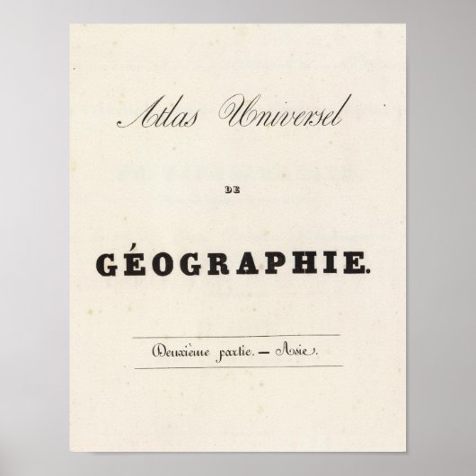 Halftitel Atlas universa Asia Poster (Voorkant)