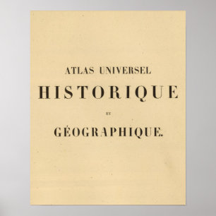 Halftitel Atlas universelehistorique Poster
