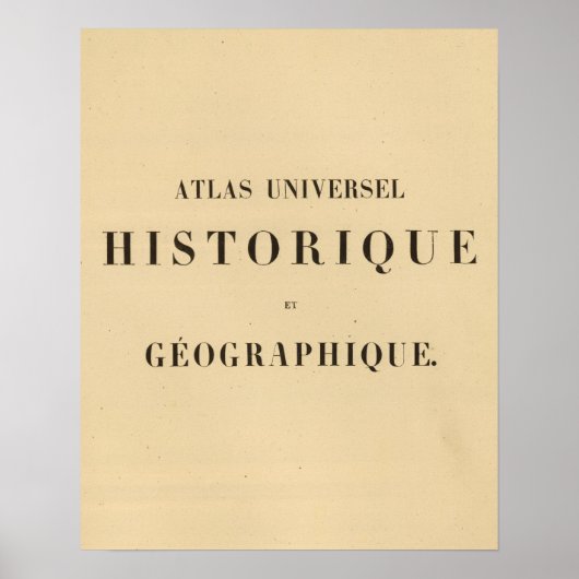 Halftitel Atlas universelehistorique Poster (Voorkant)