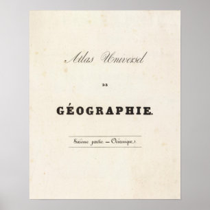 Halftitel Atlas universum Oceania Poster