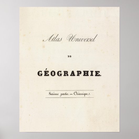 Halftitel Atlas universum Oceania Poster (Voorkant)