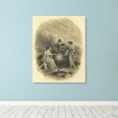 Halftitel Colton's atlas van de wereld Canvas Afdruk (Insitu (Houten vloer))