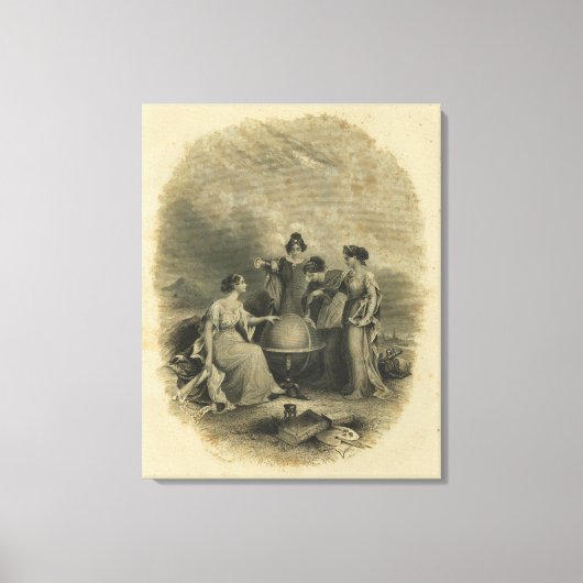 Halftitel Colton's atlas van de wereld Canvas Afdruk (Voorkant)