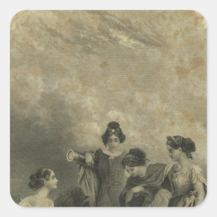 Halftitel Colton's atlas van de wereld Vierkante Sticker