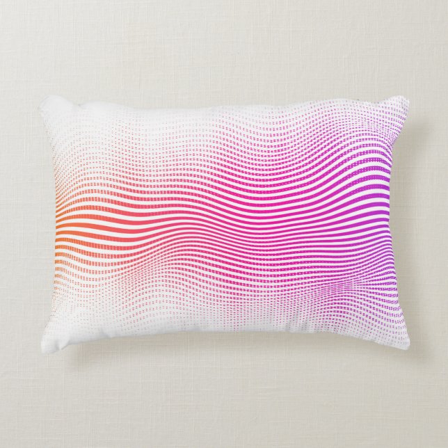 Halftone abstract background. blending lines and d accent kussen (Voorkant)