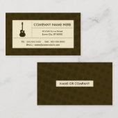 halftone akoestische gitaar visitekaartje (Voorkant / Achterkant)