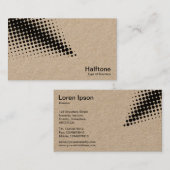Halftone Arrow - zwart en wit (Kraft) Visitekaartje (Voorkant / Achterkant)