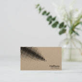 Halftone Arrow - zwart en wit (Kraft) Visitekaartje (Staand voorkant)
