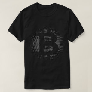 Halftone Bitcoin-symbool Moderne cryptodesign T-shirt