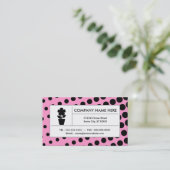 halftone bloemen visitekaartje (Staand voorkant)