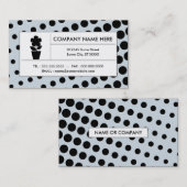 halftone bloemen visitekaartje (Voorkant / Achterkant)