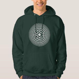 Halftone Circle 01 - Wit op Donker Hoodie