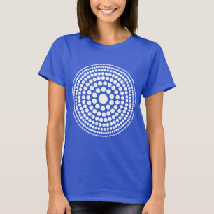 Halftone Circle 01 - Wit op Donker T-shirt