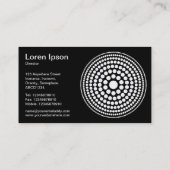 Halftone Circle 01 - Wit op Zwart Visitekaartje (Achterkant)