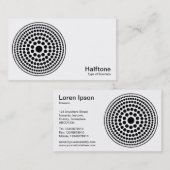 Halftone Circle 01 - Zwart-wit Visitekaartje (Voorkant / Achterkant)