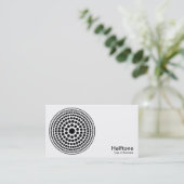 Halftone Circle 01 - Zwart-wit Visitekaartje (Staand voorkant)