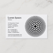 Halftone Circle 01 - Zwart-wit Visitekaartje (Achterkant)