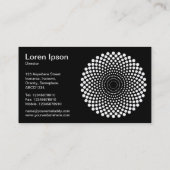 Halftone Circle 02 - White on Black Visitekaartje (Achterkant)