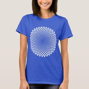 Halftone Circle 02 - Wit op Donker T-shirt