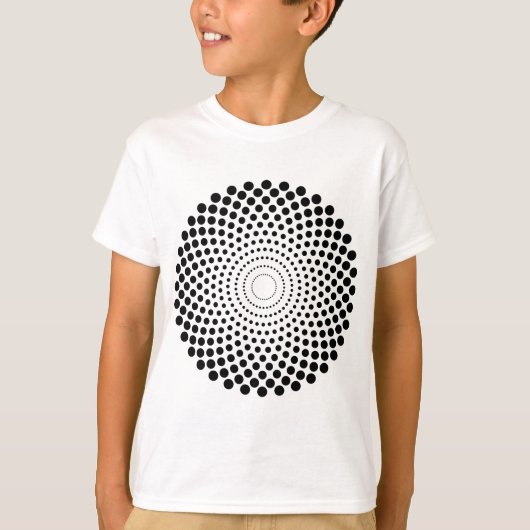 Halftone Circle 02 - zwart T-shirt (Voorkant)